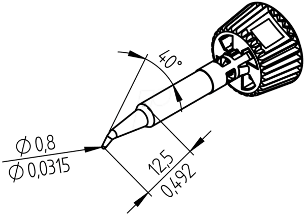 ERSA 0142SDLF08L - Ersadur Lötspitze