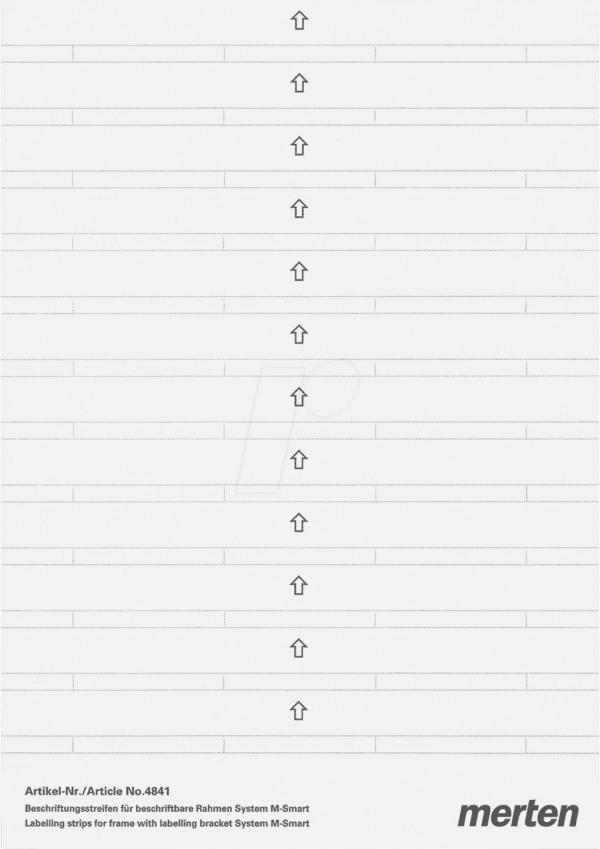 ME MS 484100 - Beschriftungsstreifen für Rahmen mit Beschriftungsträger