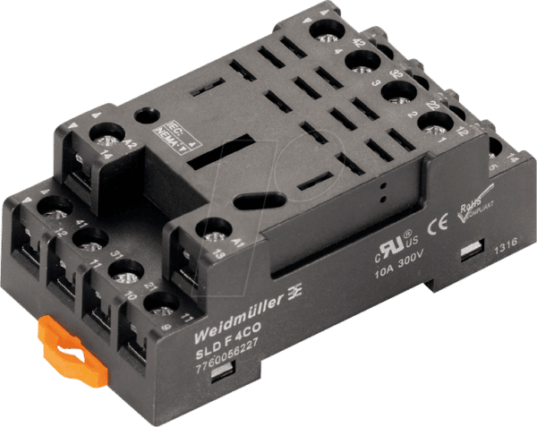 SLD F 4CO - Relaissockel D-Serie DRL für 4 Wechsler