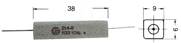 9W AXIAL 22 - Drahtwiderstand