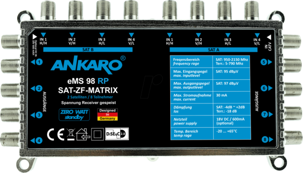 ANK EMS 98 RP - Mutlischalter 8 in 8