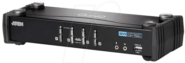 ATEN CS1764A - KVM Desktop Switch 4-Port USB/DVI - USB-Hub