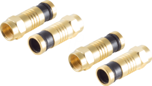 SHVP BS15-300714 - 2x F-Kompressionsstecker gold für Kabel 7