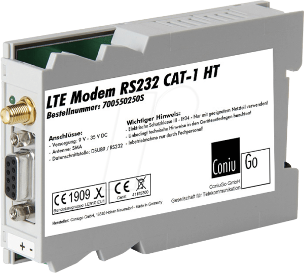 CONIU 700550250S - LTE Modem RS232 Hutschiene CAT 1