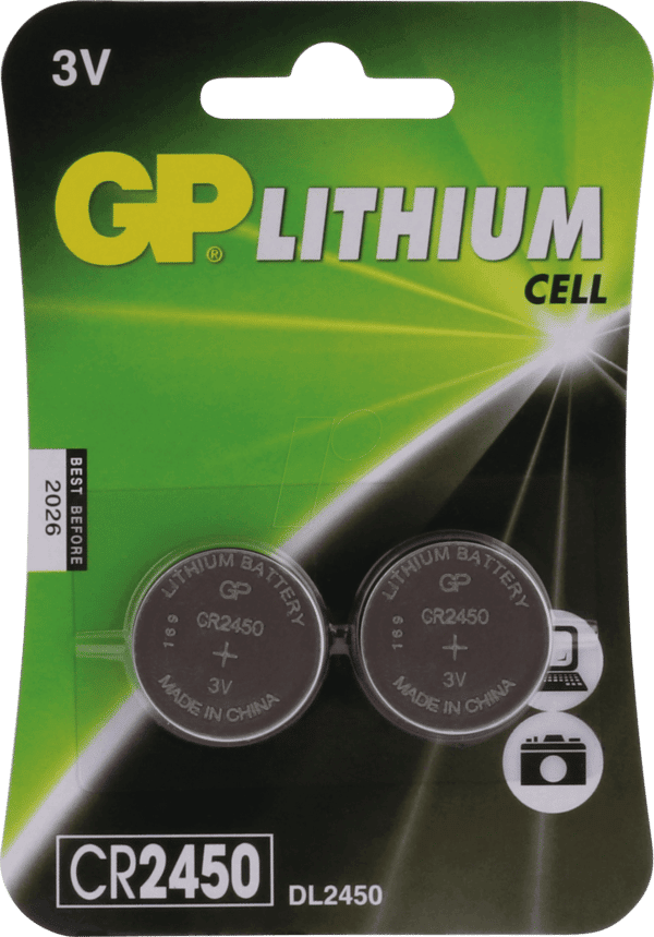 CR 2450 X2 GP - Lithium Knopfzelle