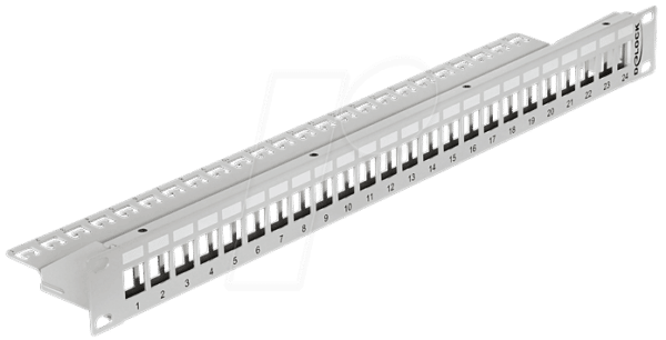 DELOCK 43302 - 19“ Keystone Patchpanel 24 Port