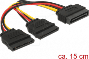 DELOCK 60174 - Kabel Power SATA 15 Pin St. > 2x SATA 15 Pin Bu. 15 cm