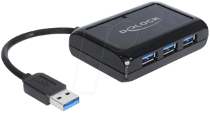 DELOCK 62440 - DELOCK  USB 3.0 3-Port Hub + 1x Gigabit LAN