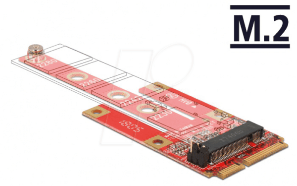 DELOCK 63384 - Delock Konverter mini PCIe > M.2 Key B Slot + microSIM Slot