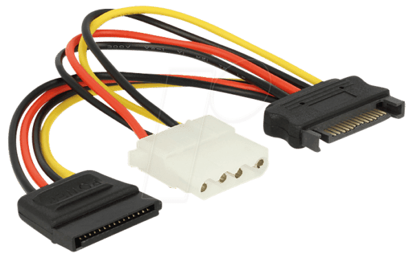 DELOCK 65235 - SATA 15pin > SATA 15pin + 4pin Molex