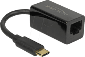 DELOCK 65904 - Adapter USB 3.0 Type-C™>1x LAN RJ45 kompakt schwarz