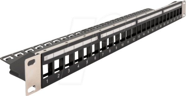 DELOCK 66865 - 19'' Keystone Patchpanel 24 Port