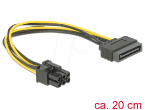 DELOCK 82924 - Kabel SATA 15 Pin St > 1x 6 Pin PCI Express