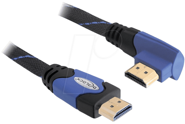 DELOCK 82956 - High Speed HDMI Kabel gewinkelt nach links 2 m