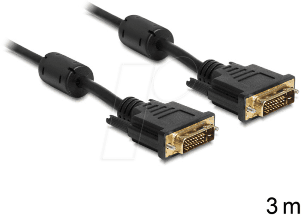 DELOCK 83191 - Kabel DVI 24+1 Stecker > DVI 24+1 Stecker 3 m