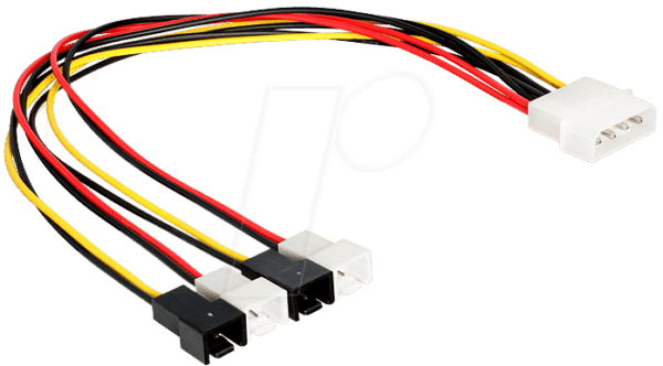 DELOCK 83343 - Molex 4 Pin Stecker > 4 x 2 Pin Lüfter