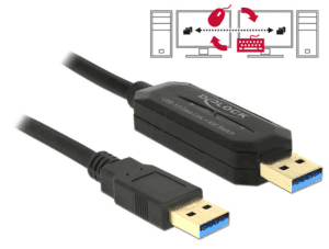 DELOCK 83647 - Data Link + KM Switch USB 3.0 USB 3.0 - 1