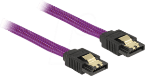 DELOCK 83690 - Kabel SATA 6Gb/s 30cm violett ge/ge Metall