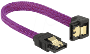 DELOCK 83693 - Kabel SATA 6Gb/s 10cm violett un/ge Metall