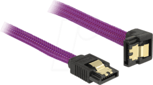 DELOCK 83694 - Kabel SATA 6Gb/s 20cm violett un/ge Metall