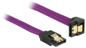 DELOCK 83695 - Kabel SATA 6Gb/s 30cm violett un/ge Metall