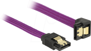 DELOCK 83696 - Kabel SATA 6Gb/s 50cm violett un/ge Metall