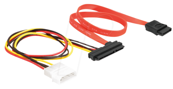 DELOCK 84230 - Kabel SATA 22pin > 7pin+4pin Power