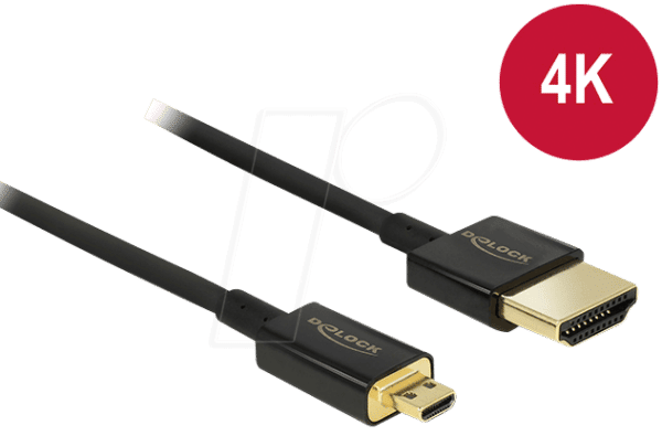 DELOCK 84784 - HDMI A Stecker > HDMI Micro D Stecker 4K 3