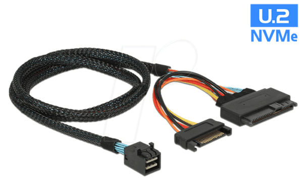 DELOCK 84821 - U.2 SFF-8643 St.>SFF-8639 St.+SATA 75cm