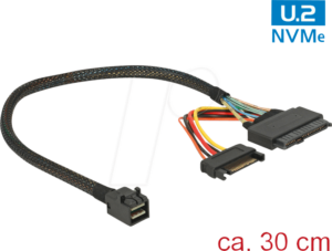 DELOCK 84823 - U.2 SFF-8643 Stecker > U.2 SFF-8639 Stecker + SATA