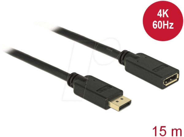 DELOCK 84908 - Kabel DisplayPort 1.2 Stecker > DisplayPort Buchse 4K 60 Hz