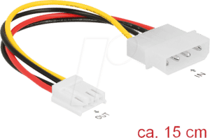 DELOCK 85337 - Molex 4 Pin Stecker > Floppy 4 Pin Buchse