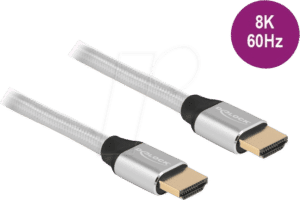 DELOCK 85367 - Ultra High Speed HDMI Kabel 48 Gbps 8K 60 Hz silber 2 m zertifiz