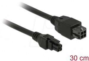 DELOCK 85377 - Kabel Power Micro Fit 3.0 4 Pin Stecker > Buchse 30 cm