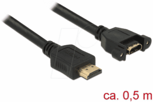 DELOCK 85463 - Einbau-Kabel HDMI A Stecker > HDMI A Buchse