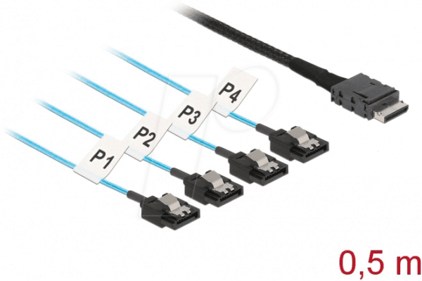 DELOCK 85468 - Kabel OCuLink SFF-8611 > 4 x SATA 7 Pin 0