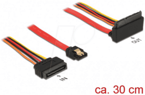 DELOCK 85515 - SATA 7 Pin Buchse + SATA 15 Pin Stecker > SATA 22 Pin Buchse 30