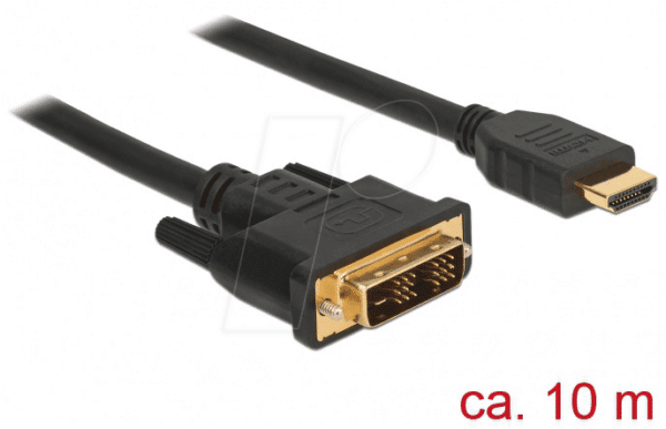 DELOCK 85587 - Kabel DVI 18+1 Stecker > HDMI-A Stecker 10