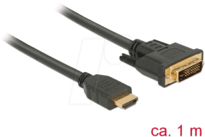 DELOCK 85652 - Kabel DVI 24+1 Stecker > HDMI-A Stecker 1