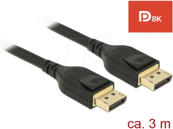 DELOCK 85661 - Kabel DisplayPort 1.4 Stecker > DisplayPort Stecker 8K 60 Hz