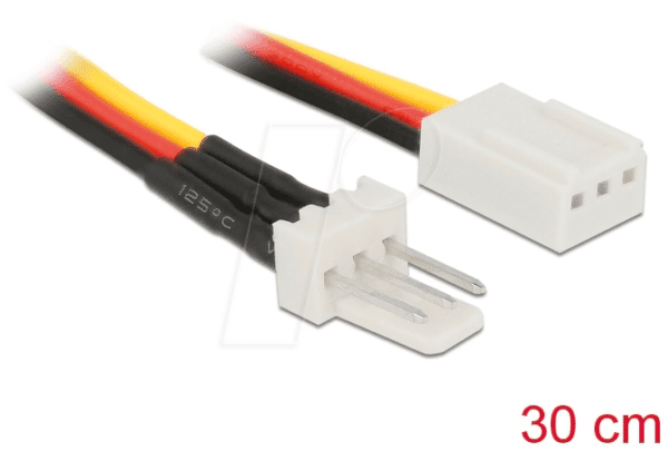 DELOCK 85753 - Kabel Power Molex 3 Pin Verlängerung St / Bu 30 cm