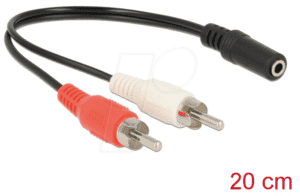 DELOCK 85806 - Kabel Cinch 2x Stecker > 1x Klinkenbuchse 3 Pin 3