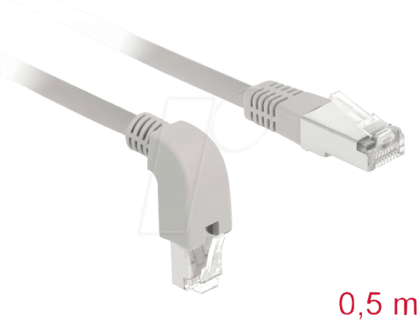 DELOCK 85873 - Patchkabel Cat.6A S/FTP unten gewinkelt/gerade 0