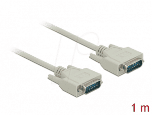 DELOCK 85975 - D-Sub Kabel 15 PinStecker > Stecker beige/grau 1