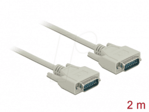 DELOCK 85976 - D-Sub Kabel 15 PinStecker > Stecker beige/grau 2