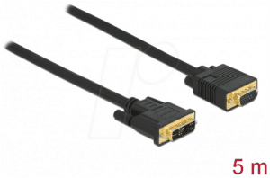 DELOCK 86751 - Kabel DVI 12+5 Stecker zu VGA Stecker 5 m
