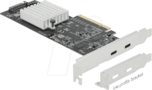 DELOCK 89009 - PCIe x8 > 2 x extern USB 3.2 Typ-C