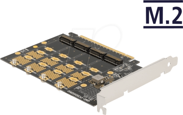 DELOCK 89017 - Konverter PCIe x16 Karte > 4 x M.2 Key M Bifurcation