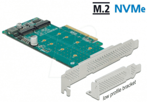 DELOCK 89045 - Konverter PCIe x8 > 2 x M.2 NVMe