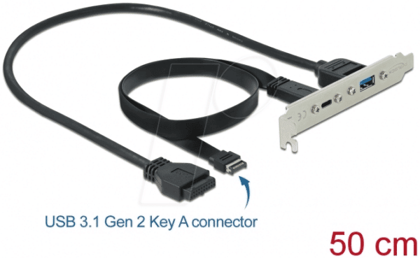 DELOCK 89934 - 1 x USB Type-C und 1 x USB Typ-A Port